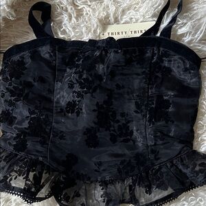 Corset Velvet Top NWT